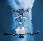 Proximal cooperative aerial manipulation with vertically stacked drones